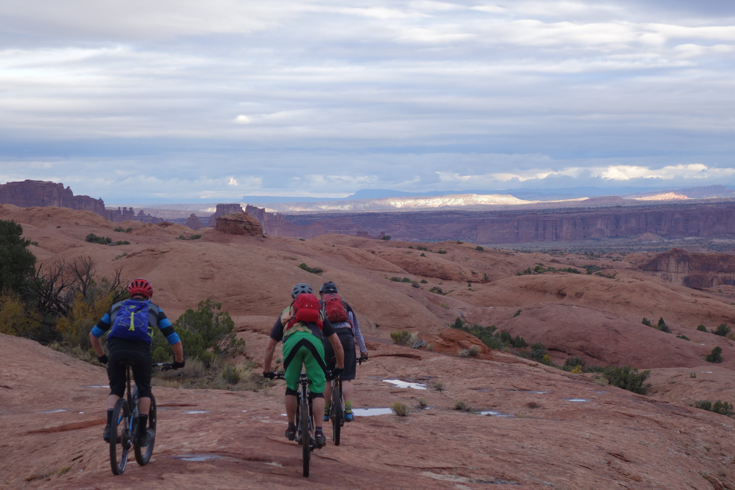 Up down up down up down...Jeff quite rightly described the area as like riding sand dunes made of rock.
