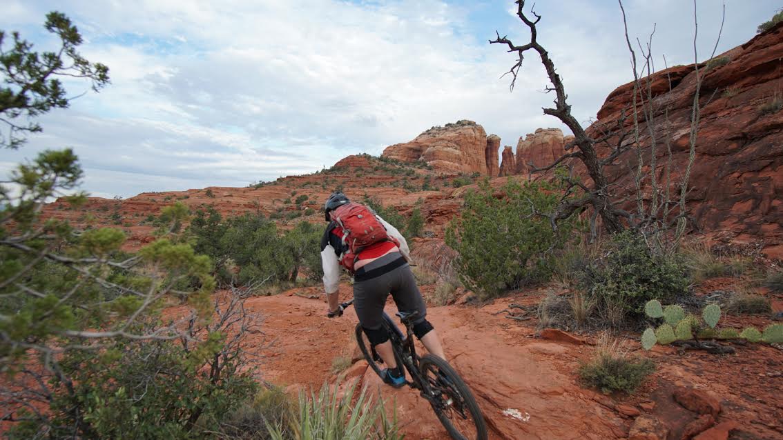 When Stefan isn't buying 20 metres of curtain material on a boys trip to the States, he likes to ride a little bit of rockslab (don't even ask). photo: Jeff Carter 