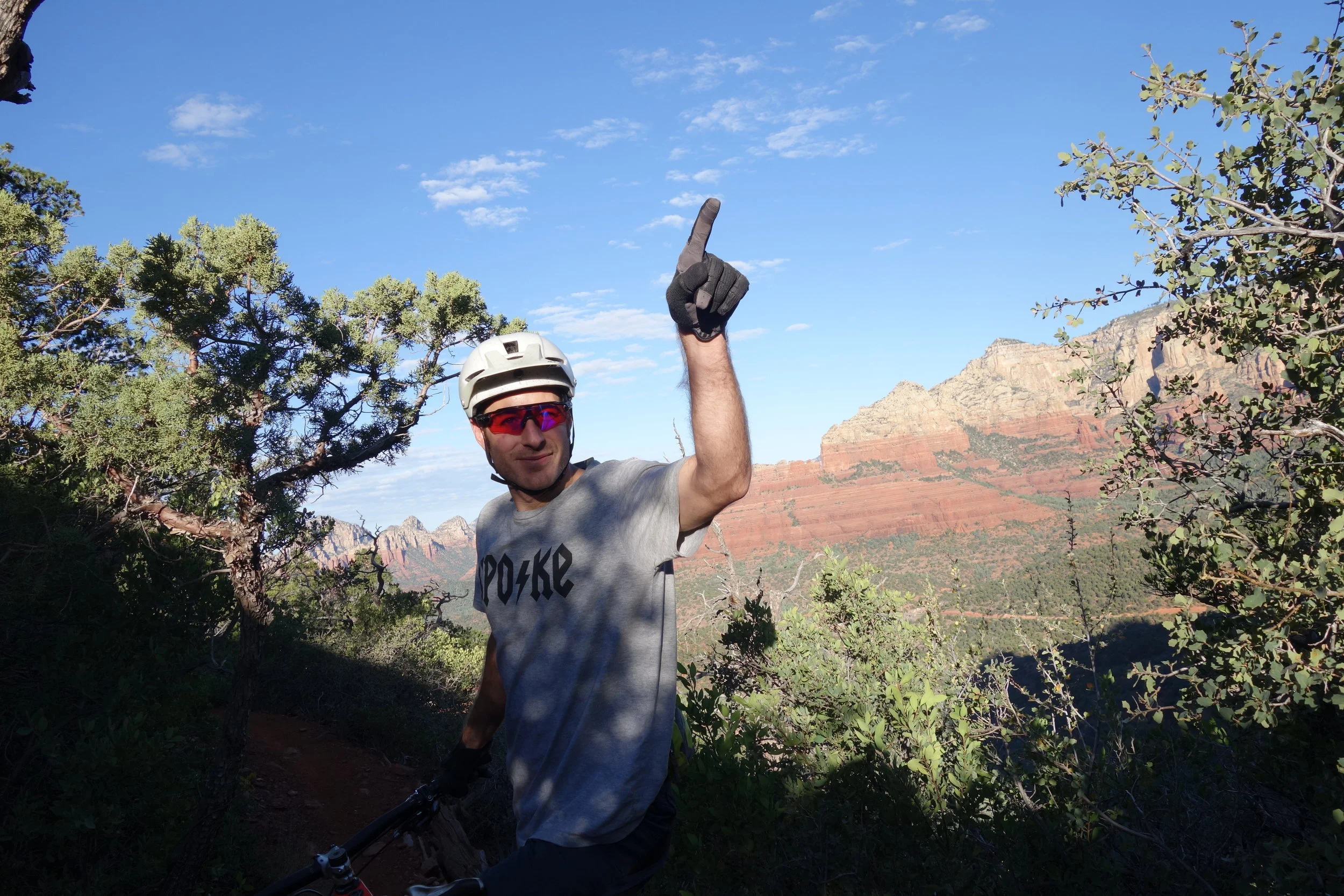 I normally drop in off that cliff there.... Nice T-shirt by the way Jason.
