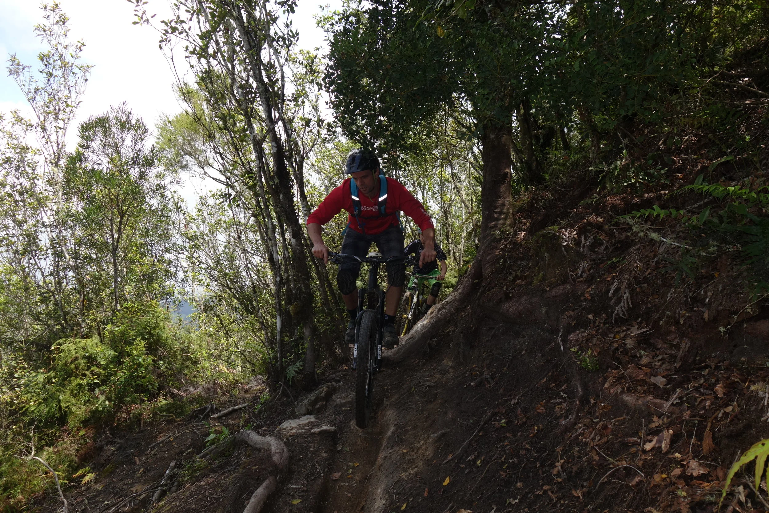 Chris chasing Leif back down.