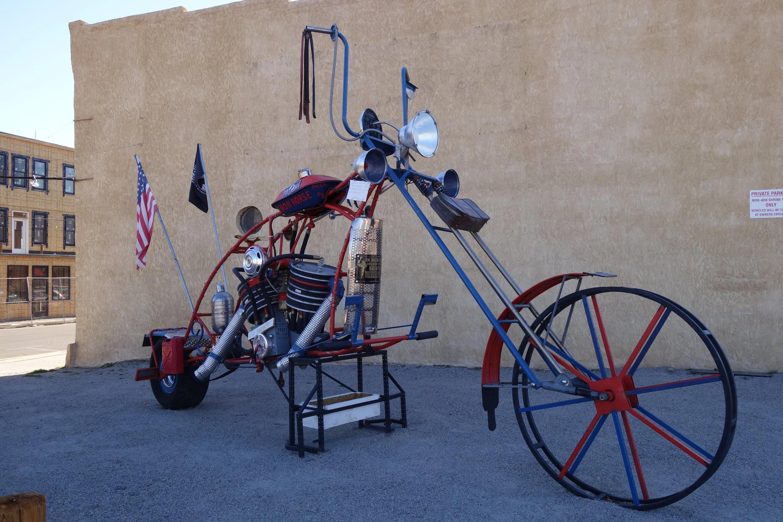 Vietnam Vet memorial, Salida, colorado, USA. That front wheel fender was at about shoulder height...it's huge.