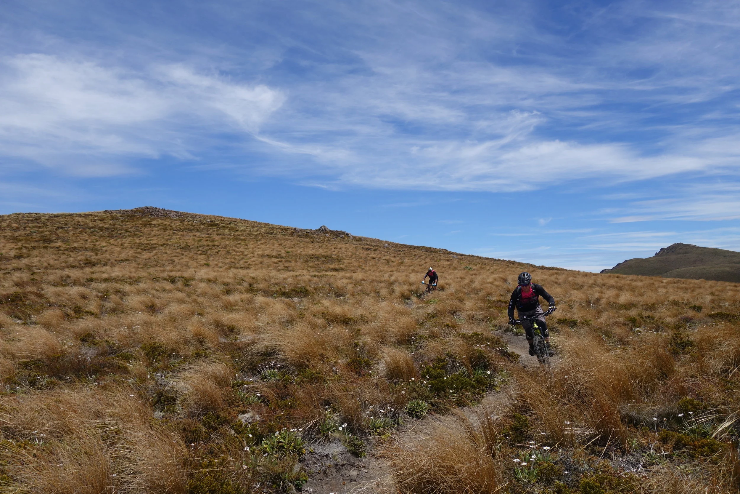 Jim coming around the corner into the same hole. "Pedal Jim, it's as safe as a pram on a footpath" I yelled....snigger! 