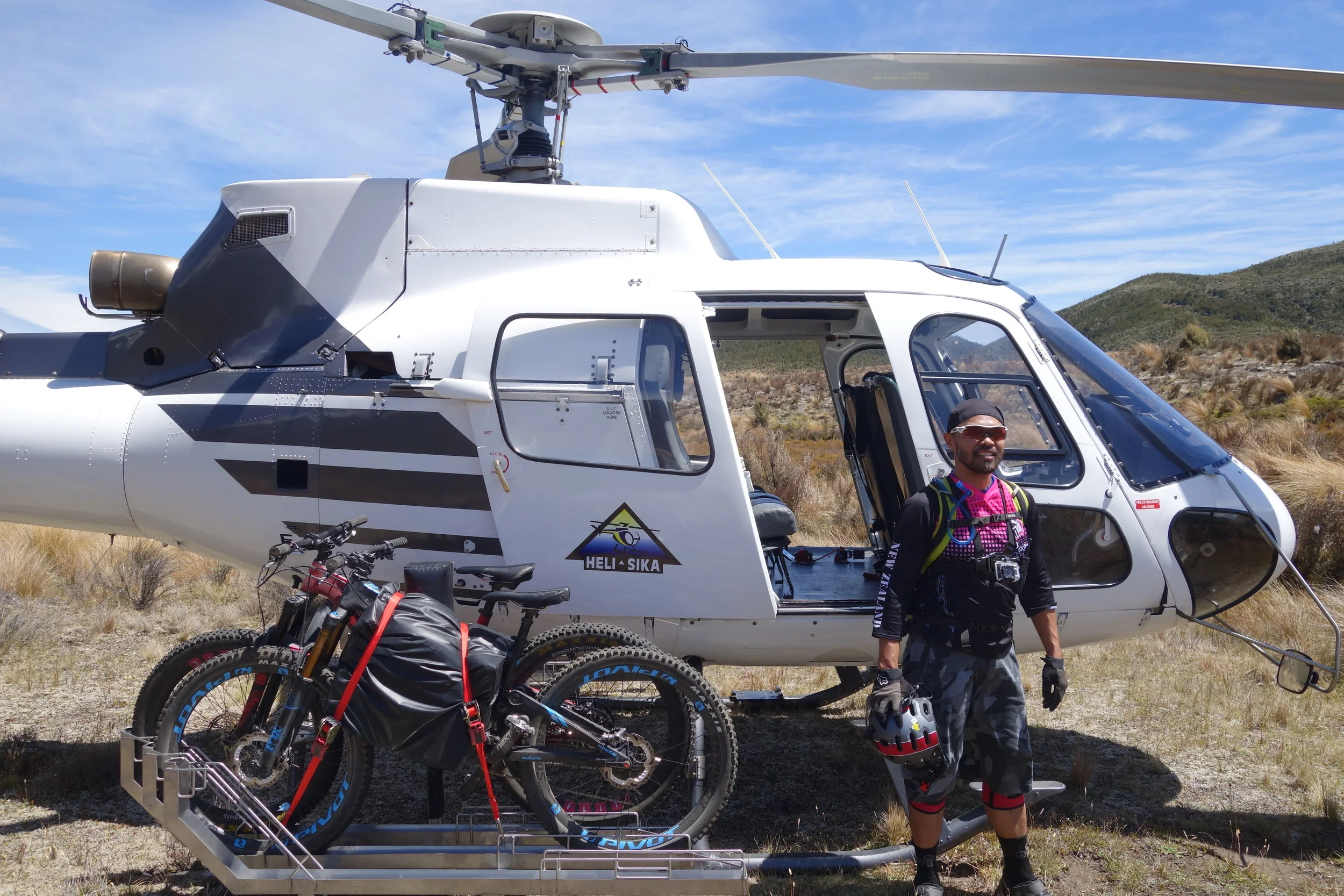 Jeff loading up for descent #2.