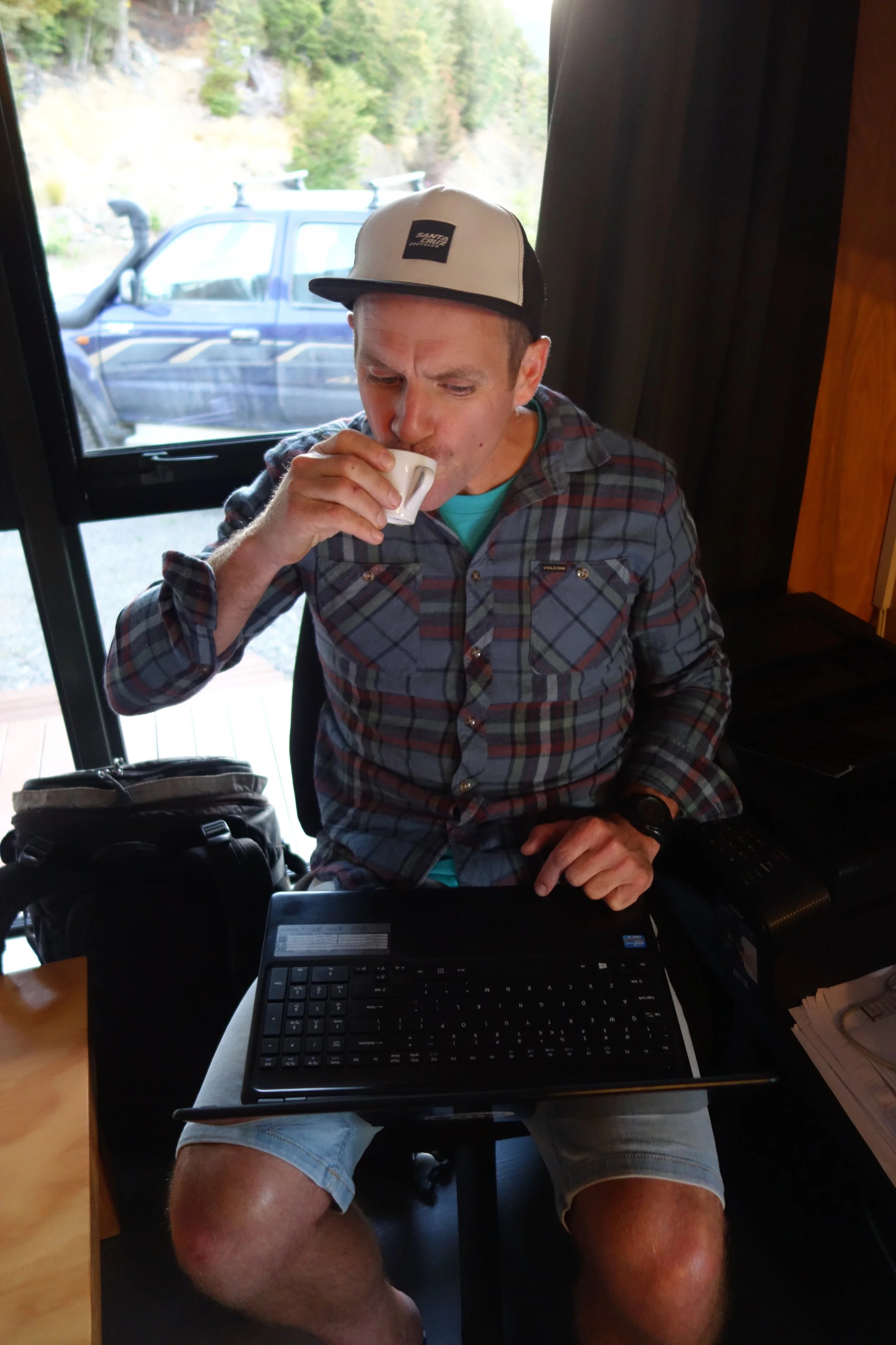 The man in charge. Nick Crocker has been working hard for weeks to get this event in place. My job is to keep him fed and hydrated without annoying him with my inane banter.
