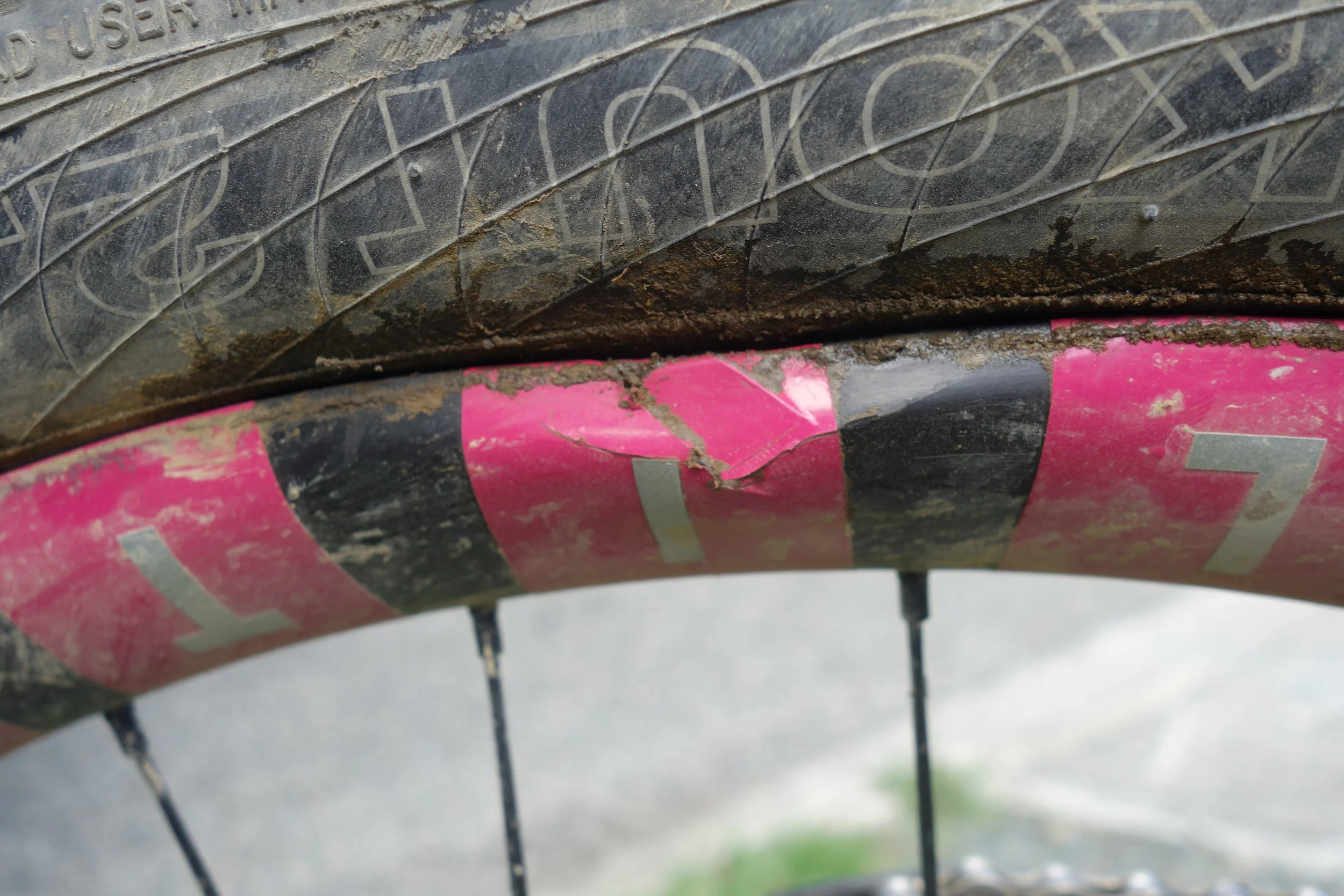 BOOM!...with a now flat tyre I smashed my rim on a jagged rock. Bugger. Luckily my FliteWheels come with a crash replacement cost of $0.00 . I love a good warranty.
