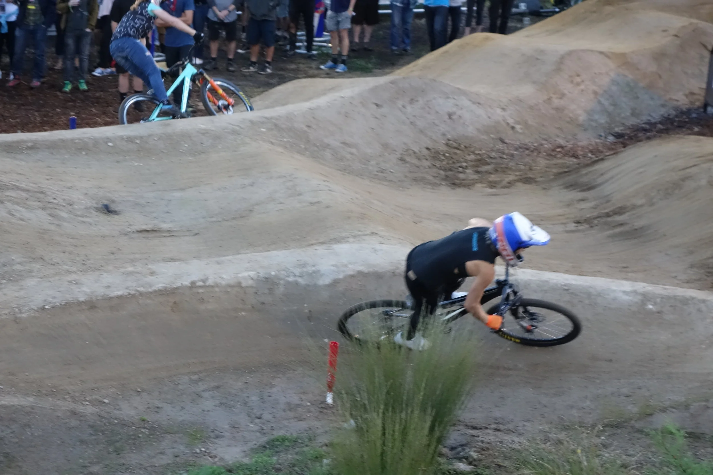 Oh crap... my stick fell out. Never mind, she hasn't got a hope in hell of winning the Pumptrack Challenge.