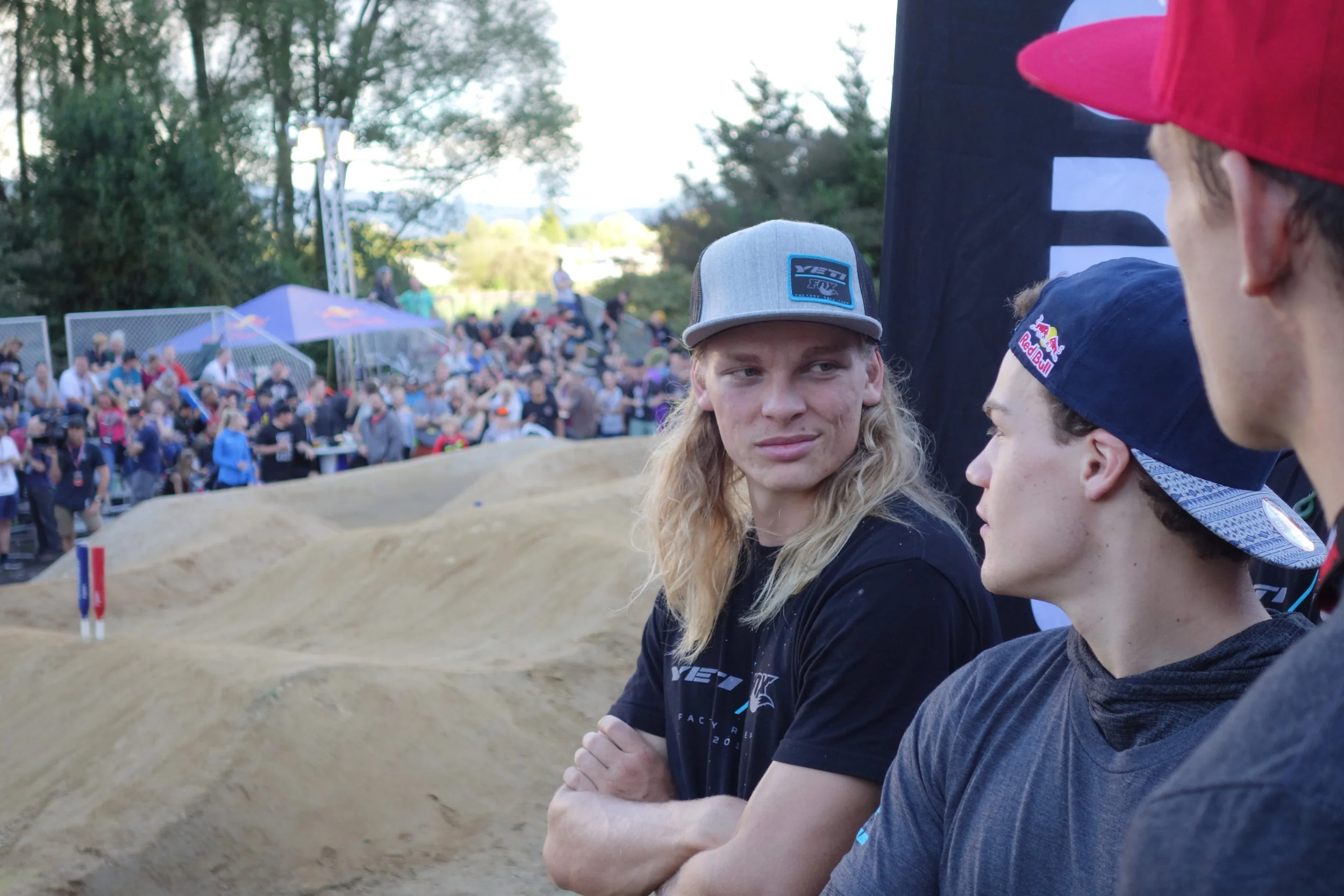 "Would you guys get out of the way..I'm trying to take photos...can't you see my media pass?" Cody Kelley, Richie Rude and Blenki rub shoulders with therodfather.
