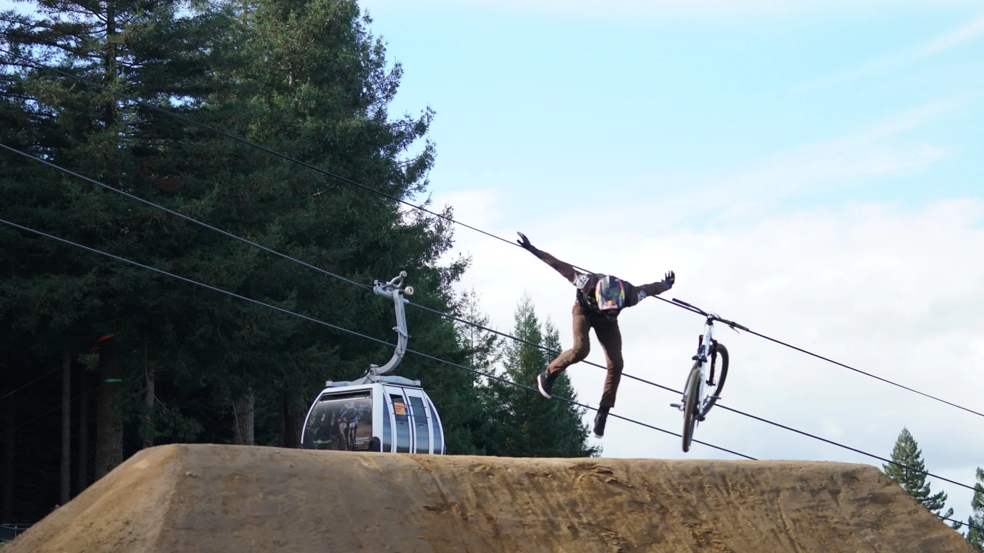 Brandon Semenuk gets an SMS via bluetooth mid run to learn that I've been sitting in his seat and he flips out..... photo: Jeff Carter
