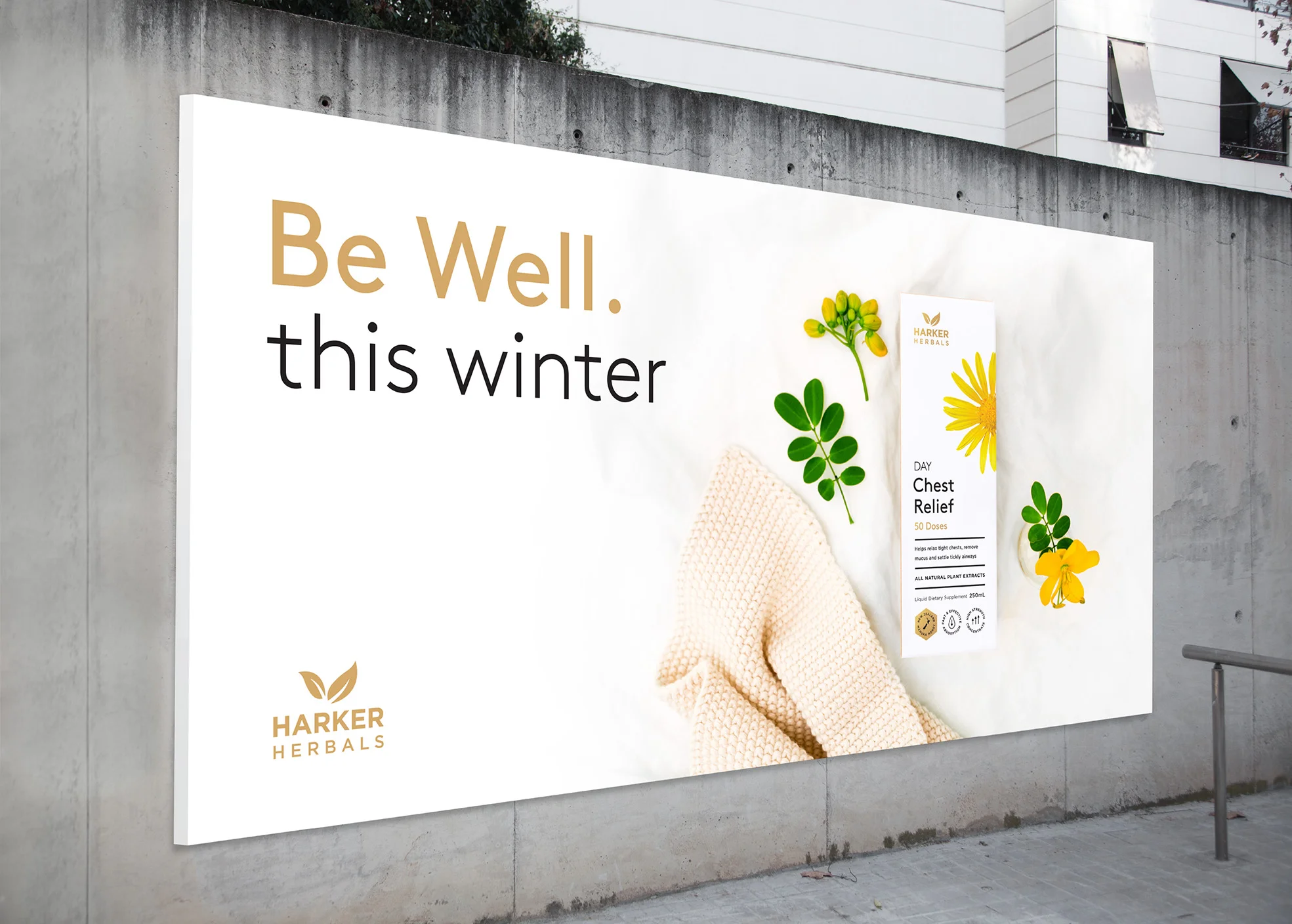 Modernity blends seamlessly with tradition. Functionality meets form. Efficacy fuses with heart and soul. This potent territory has been expertly realised into a visual language for the Harker Herbals Be well range. Beautiful photographic images of key ingredients are linked to a human hand, emphasising not only the consumer’s connection to nature with these unique products, but also reflecting the care and crafting that Harker Herbals have invested into them. This evocative imagery has then been complemented with a soft, muted colour palette, allowing each variant to have its own designated identification colour to assist the consumer at point of purchase. Strong, understated typography and iconography has then been thoughtfully positioned across all of the primary pack facings. The simple black sans serif font stands informatively on a clean, white background creating a scientific counterpoint to the elements of nature. Selected gold foil blocked wording has also been introduced to highlight key information and add premium quality cues. The final critical detail is the choice of stock. An uncoated, pure white Splendorgel was selected from a range of options to give freshness and a soft, hand crafted texture. Once the pack is opened, the consumer discovers the traditional amber bottle that exudes authenticity and clarity of message. The pared back colour palette of screen printed white and gold foil block in combination with the signature typography ensures continuity across the whole packaging experience. The team at Harkers were an absolute dream to work with throughout the entire design process, creating an exemplary model of client and agency partnership. Each open to new ideas and challenges in the pursuit of excellence. Harker Herbals and Curious, creating a new generation of wellness products for a new generation of consumers.