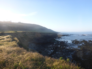 Fig: Sampling the soil in the bluff took us a little longer, and not just because the view was better. 