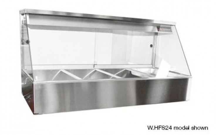 Woodson W.HFS24 - 4 Module Straight Glass Hot Food Display