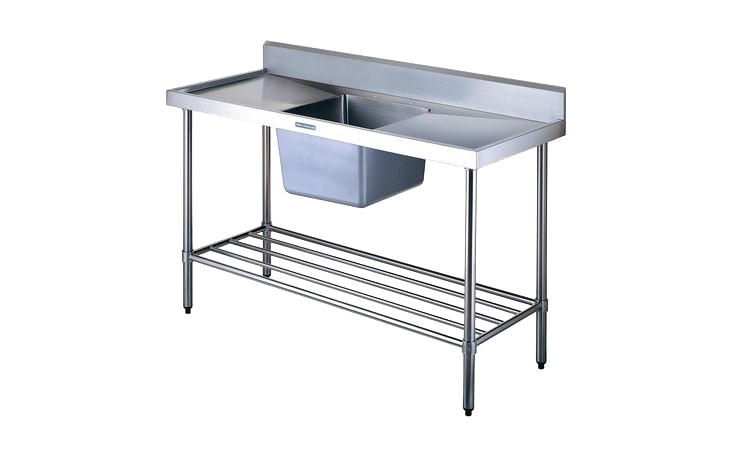 Simply Stainless SS05 - Stainless Steel Sink Bench With Splashback