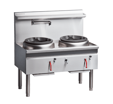 Cobra CW2H-CC - 1200mm Gas Waterless Wok with 2 Chimney burners