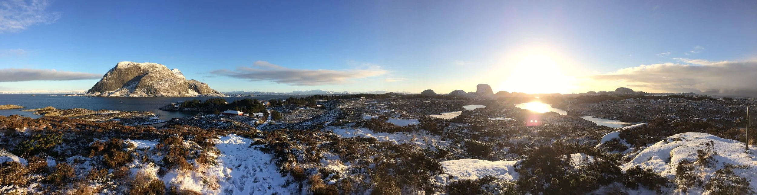En søndag i januar på Håhågen på Værlandet