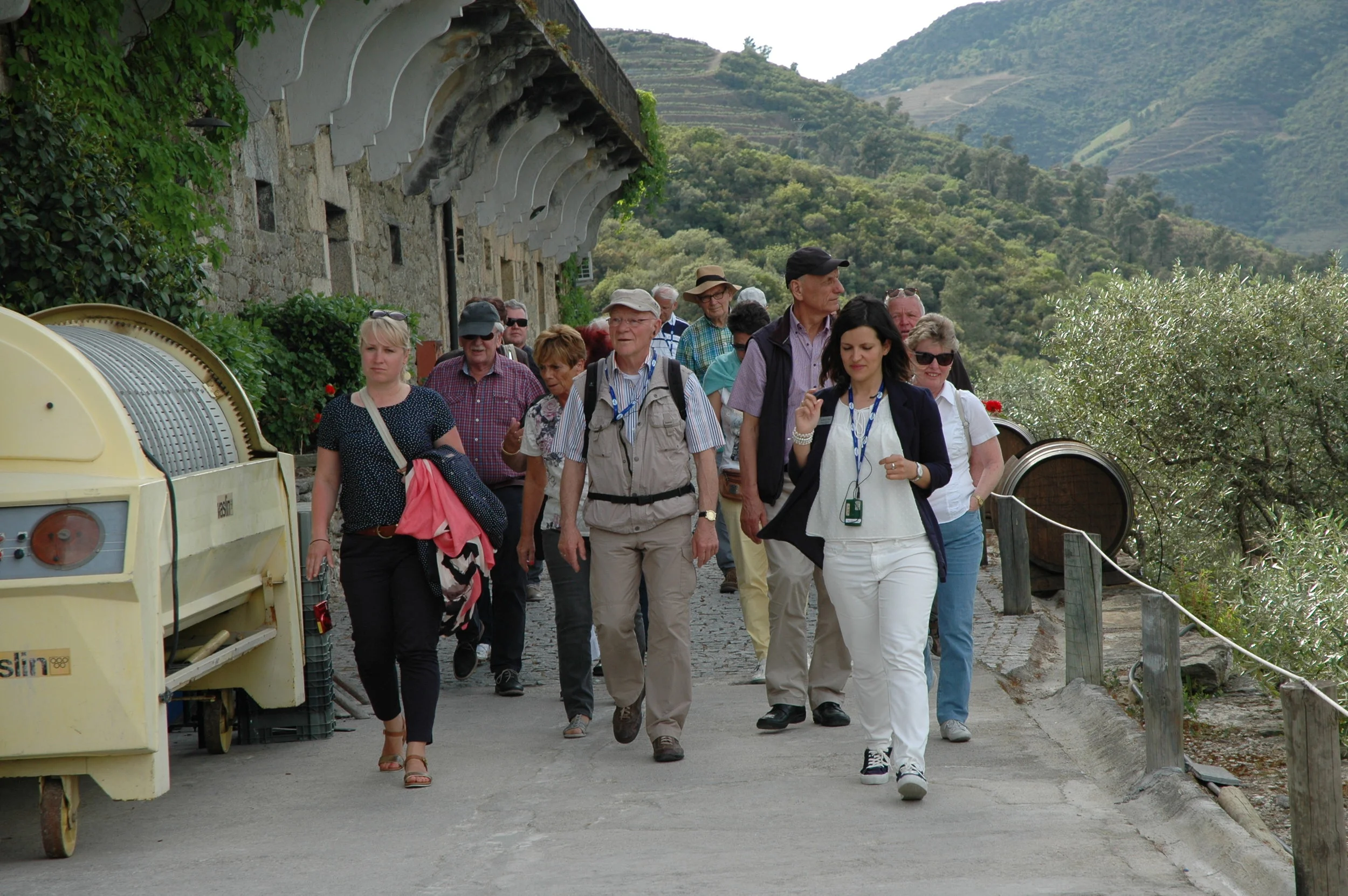 Tour guide Joana accompanies CroisiEurope tourists.