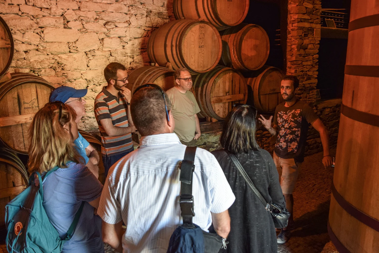 Tour guide Tiago explains different ways to age our Porto, each one is different.