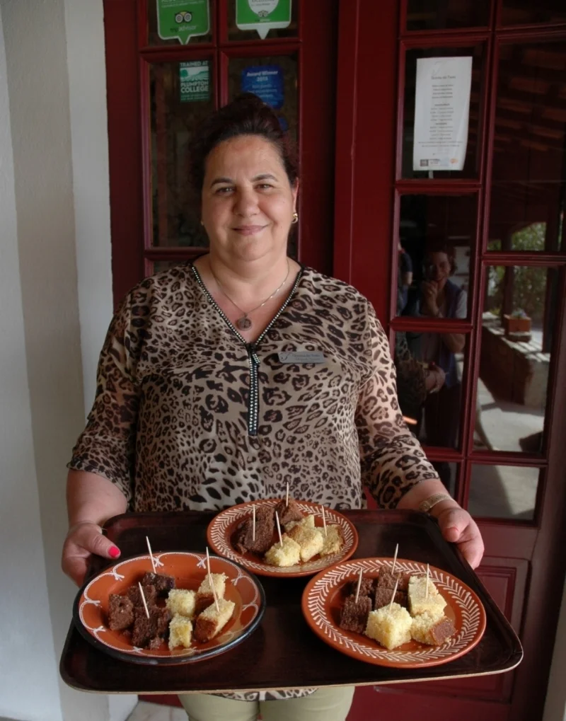 Adelaide's cakes are a perfect pairing for the Porto tasted!