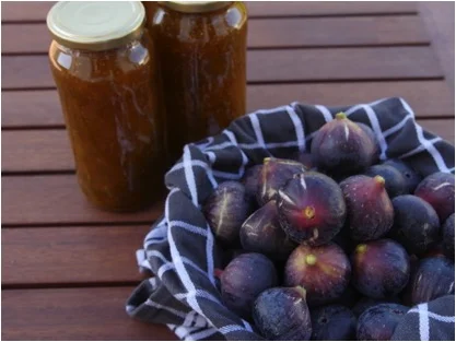 Fig jam for our B and B breakfasts and Bistro Terrace cheese boards. Our prolific fig trees give the most delicious fruit, and Odile’s addition of vanilla bean and cinnamon stick makes for a stellar jam.