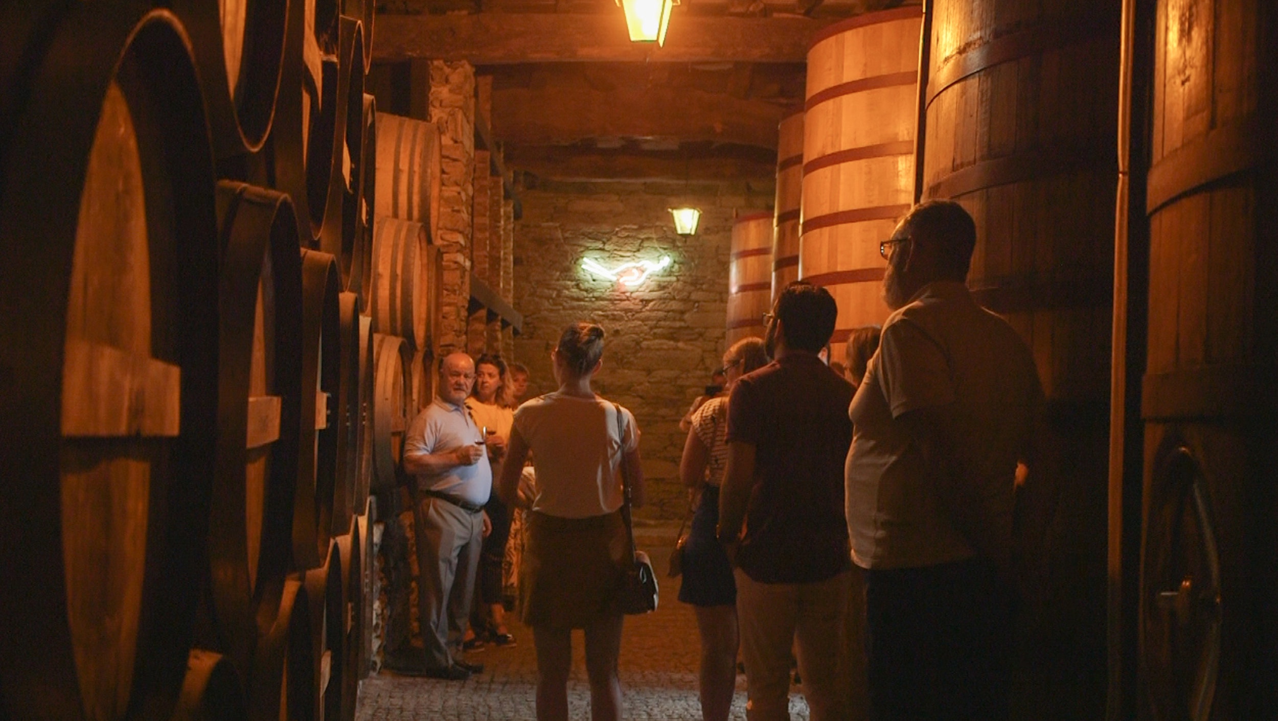  After hours tour of our aging cellars led by Vincent, for those who came to our music and dinner event. 