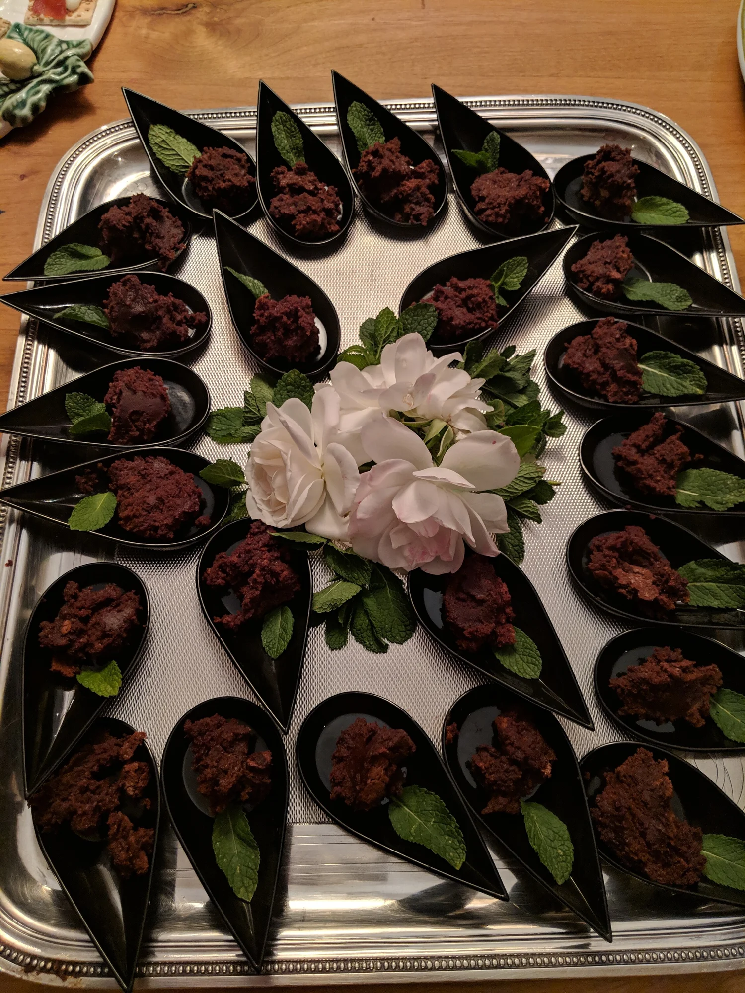 Mouthfulls of flourless chocolate cake - a Bistro Terrace signature dessert.