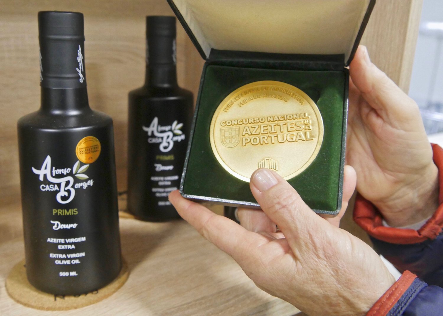   One of Agrifiba’s many awards - a Gold Medal in the Green and Fruity category of Portugal’s National Olive Oil Contest.  