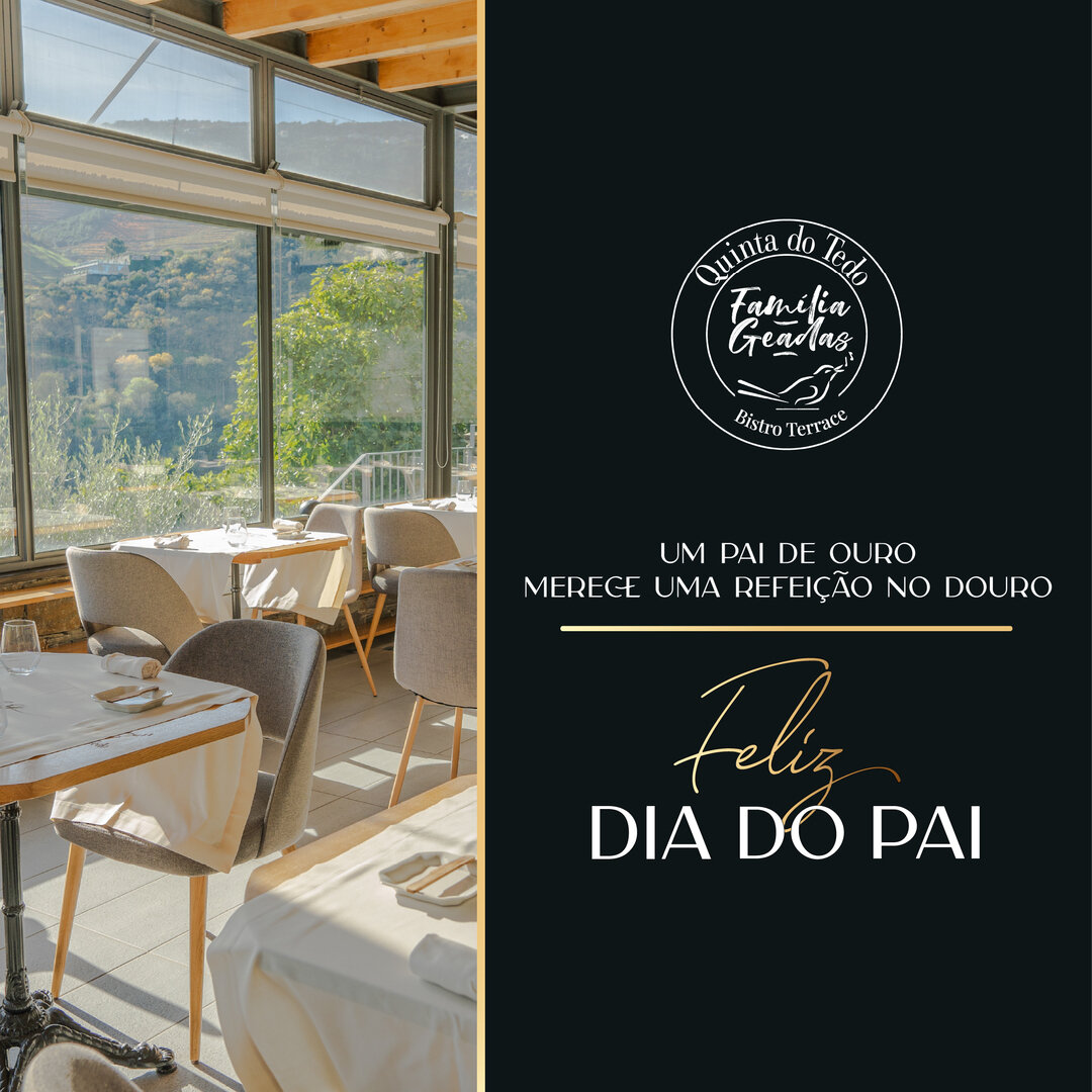 Neste dia a equipa do Bistro Terrace deseja a todos um feliz Dia do Pai!
⠀⠀⠀⠀⠀⠀⠀⠀⠀⠀
📞 +351 910 832 707 (chamada para a rede m&oacute;vel nacional | call for the national mobile line)
📩 bistroterrace@quintadotedo.com
⠀⠀⠀⠀⠀⠀⠀⠀⠀⠀
⠀⠀⠀⠀⠀⠀⠀⠀⠀⠀
#quintadot