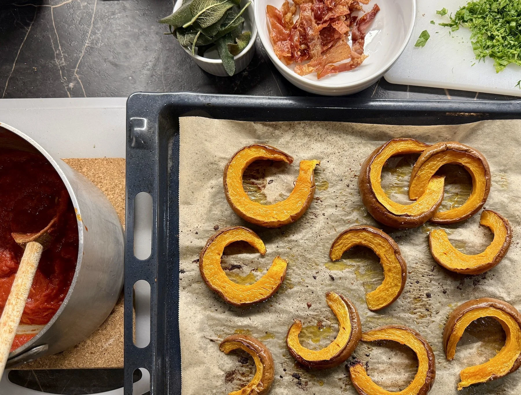 Lightly painted squash slices with EVOO, baked.jpg