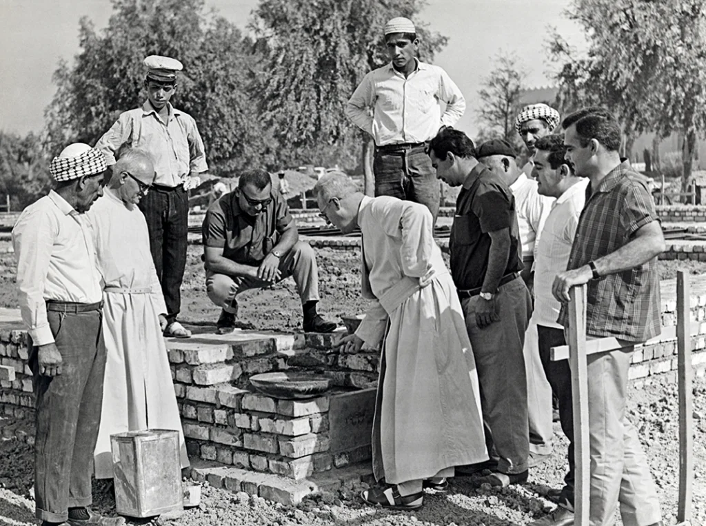 Paul A. Nash Laying of the foundation stone of the Oriental Institute of the Al-Hikma University, Baghdad, 1967. Gulbenkian Archives