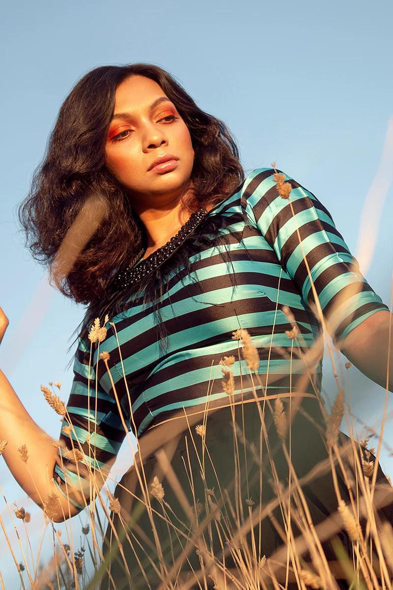 Fashion portrait of Anindya Khan by Katie Saarikko