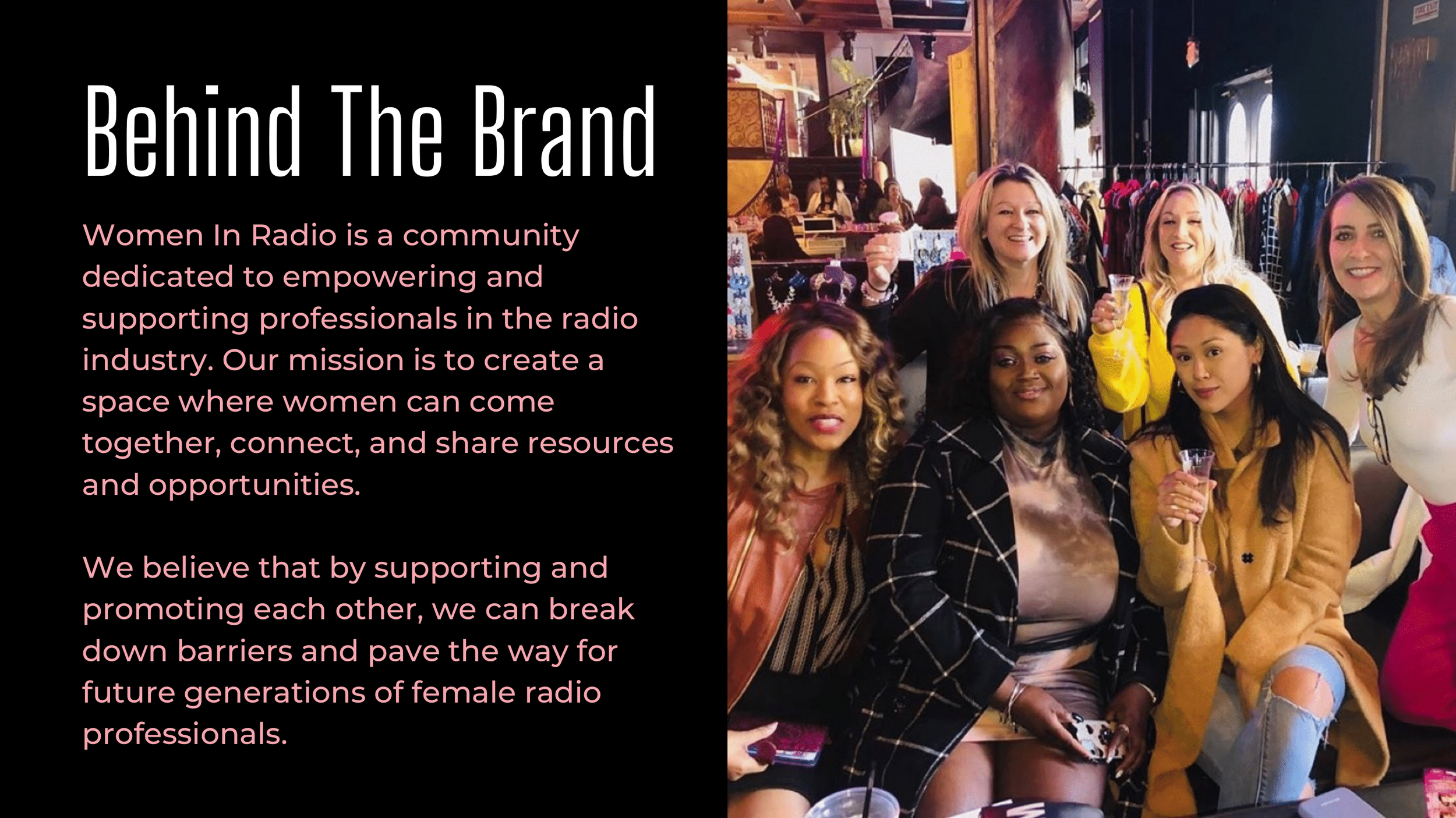 group of women in radio posing for picture