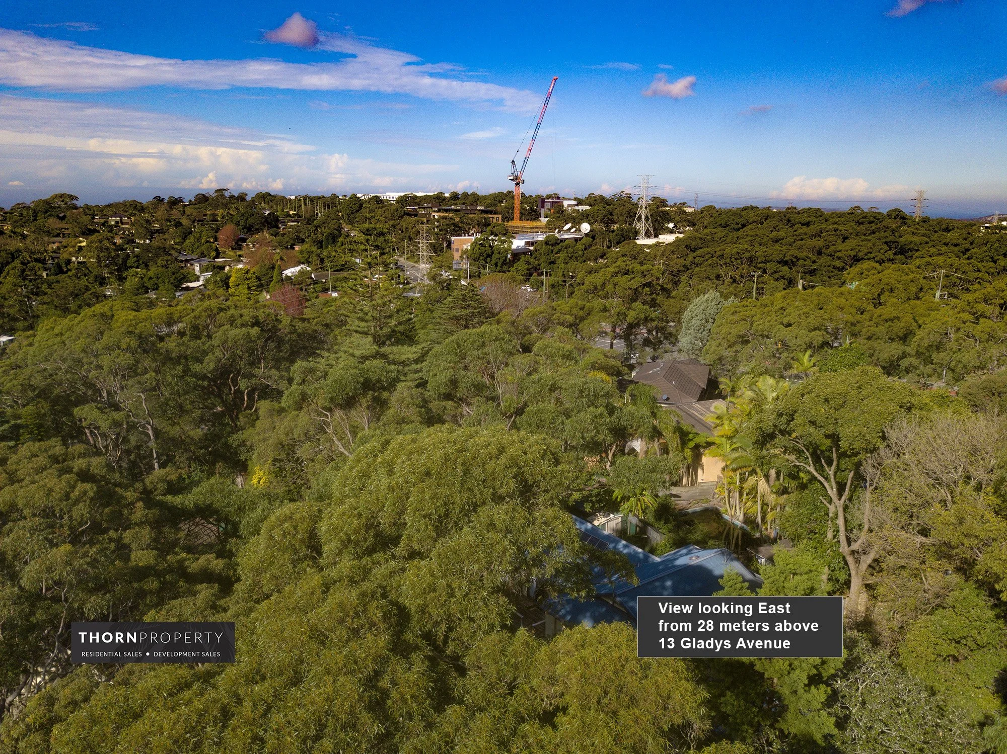 13-15 Gladys Ave &amp; 114 Frenchs Forest Rd West, Frenchs Forest development site aerial view