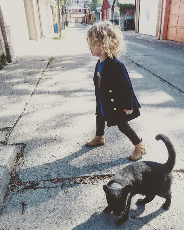 When a blonde toddler crosses your path 
#blackcatomen 
#worksbothways
#sorrykitty