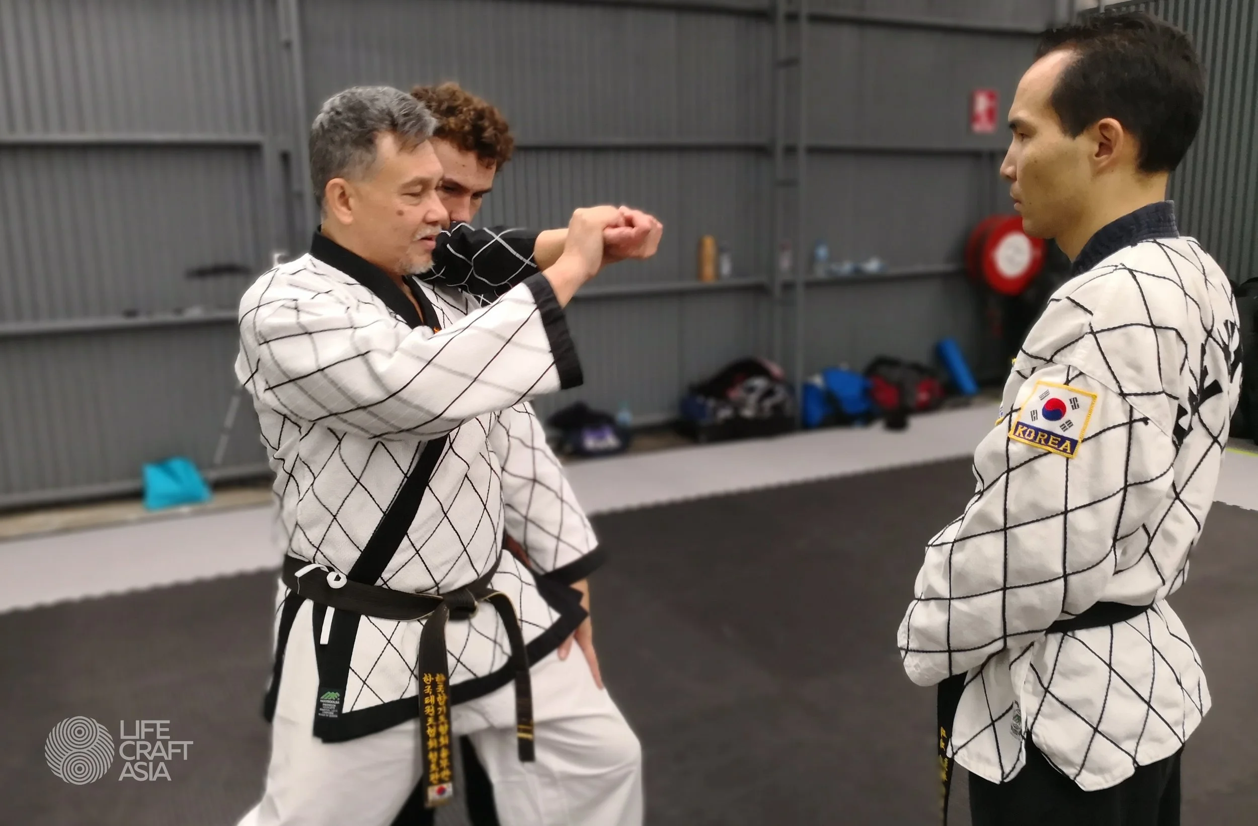 (Left) Grandmaster J.S.Lim, (Right) Master Florian Joo
