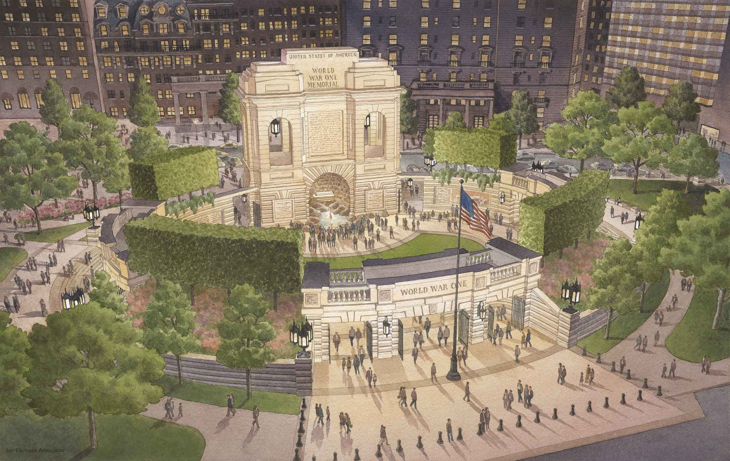 Design by Kimmel Studio Architects Shortlisted as Finalist for National War Memorial