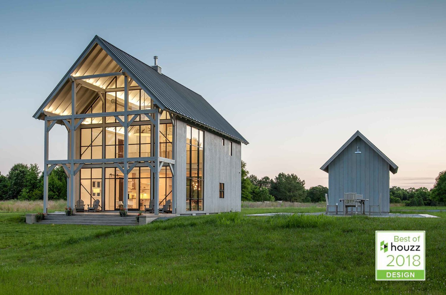 A Modern Barn Home With A Glass Wall Kimmel Studio Architects