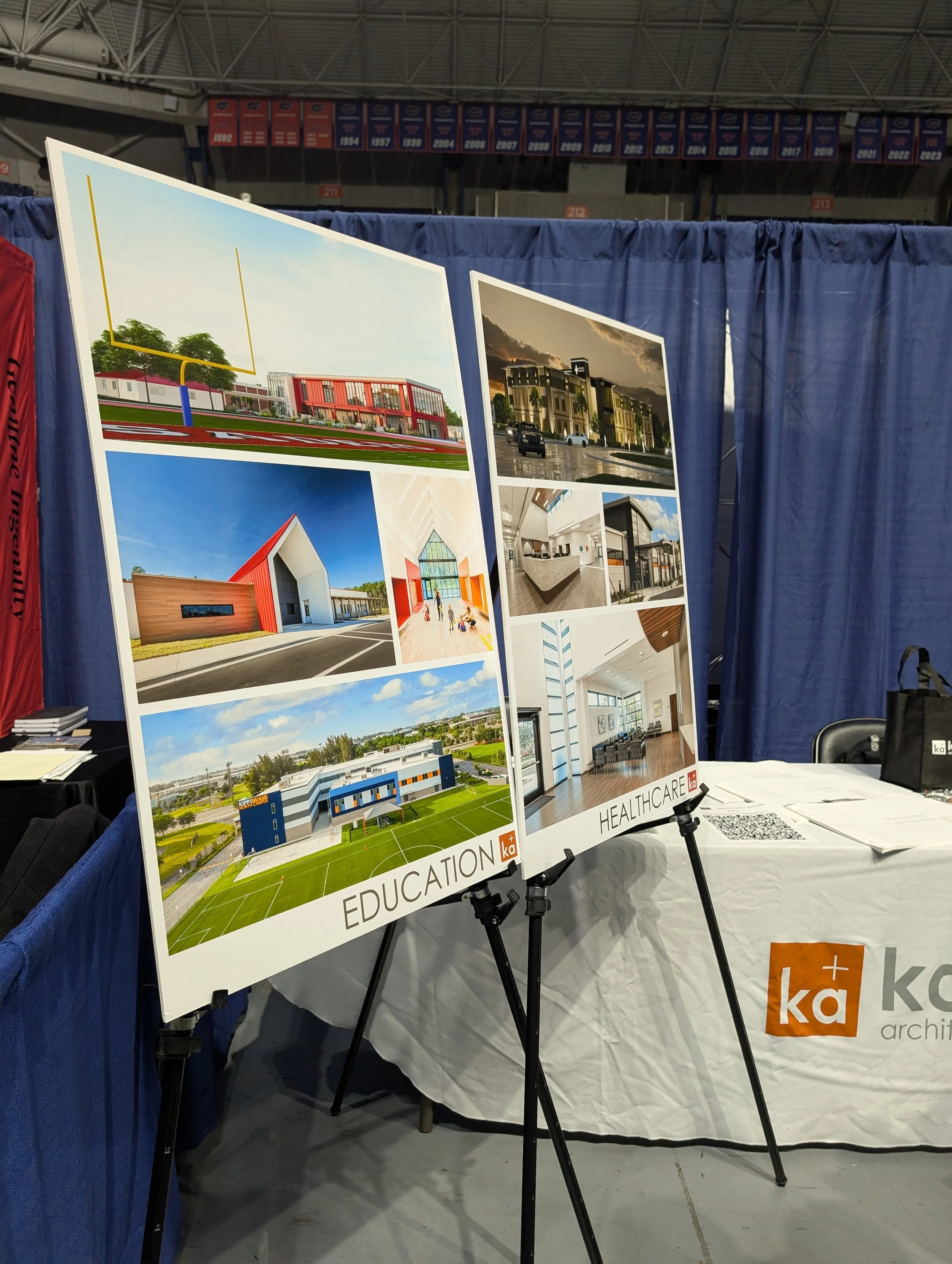 project boards at booth