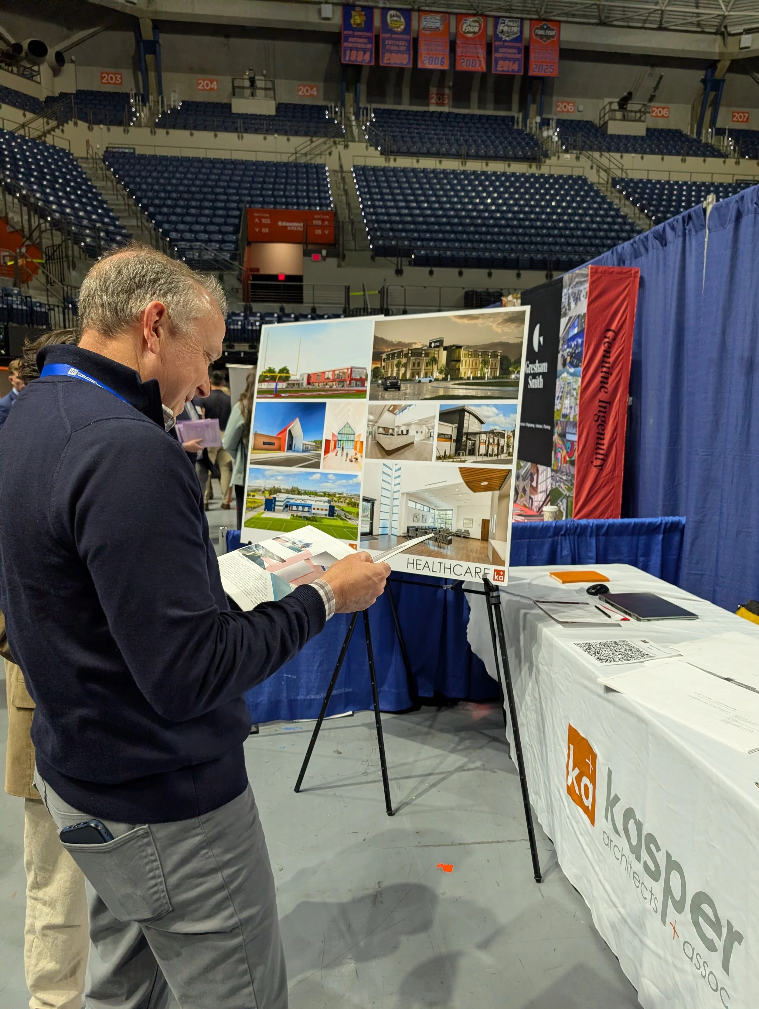 looking at a portfolio book