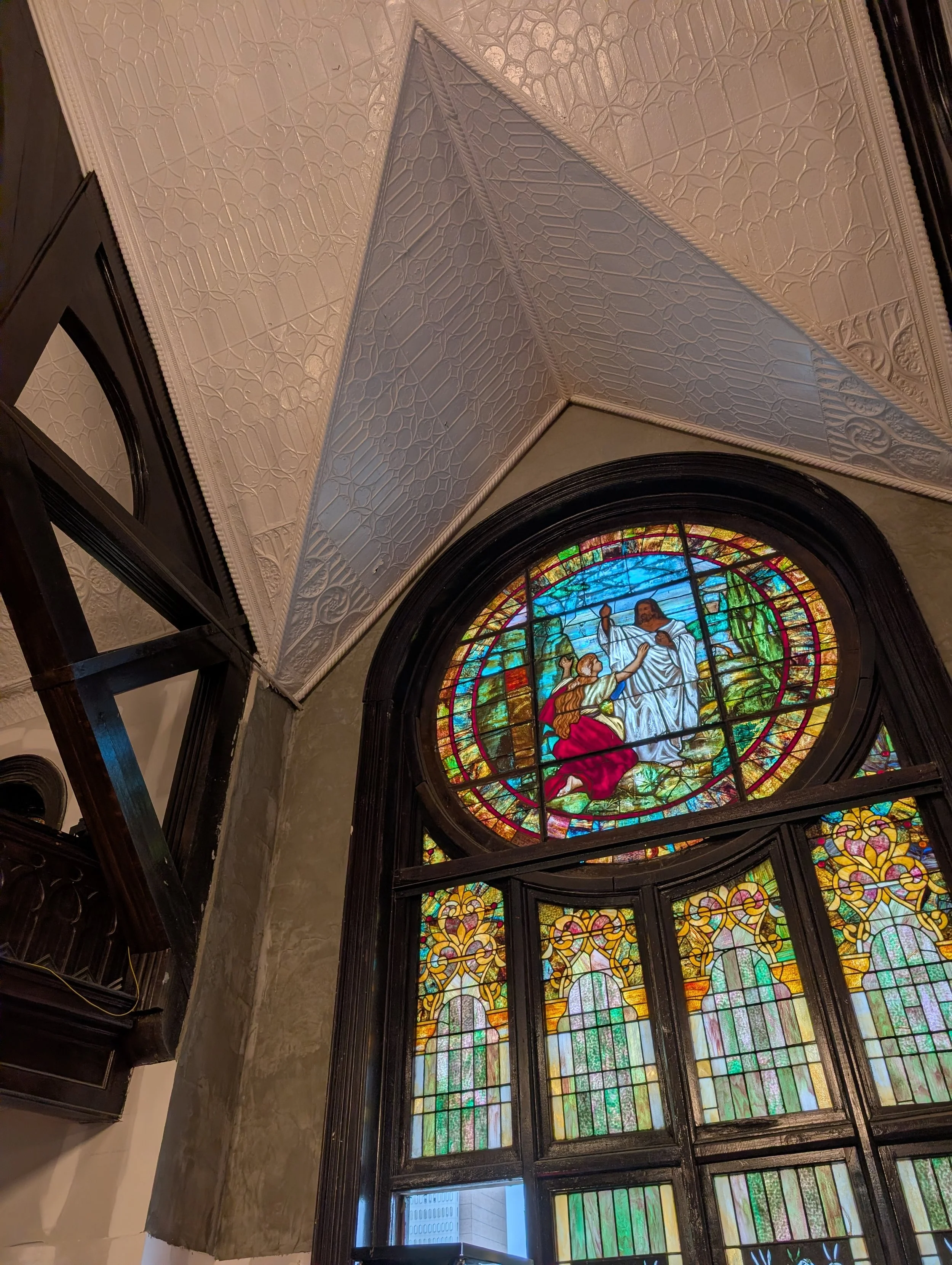 inside a downtown cathedral