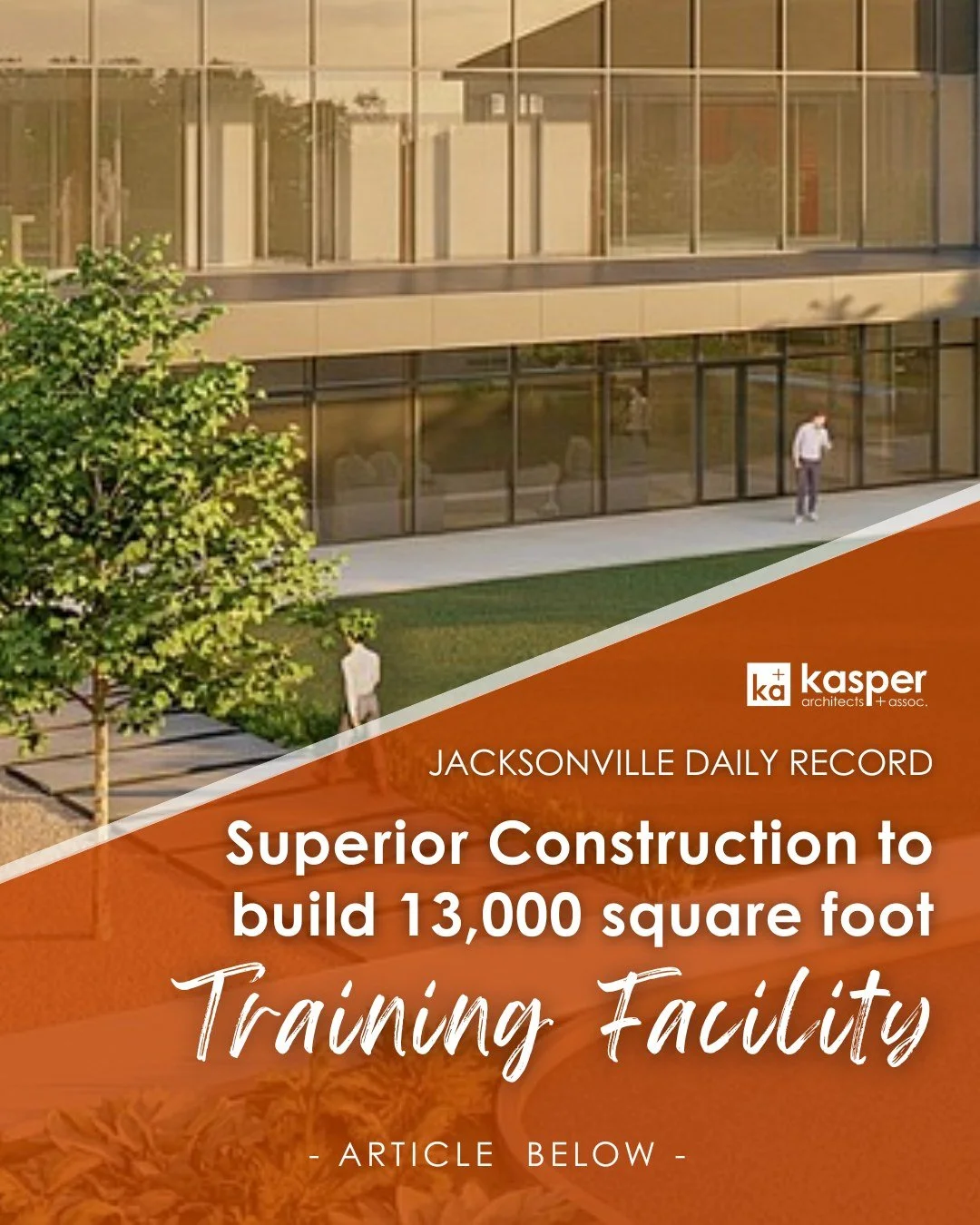 We are proud to partner with @thestellargroup as the architect for Superior Construction&rsquo;s new 13,000-square-foot training facility in South Jacksonville.

Forward-thinking infrastructure like this is critical. Our team enjoyed collaborating on