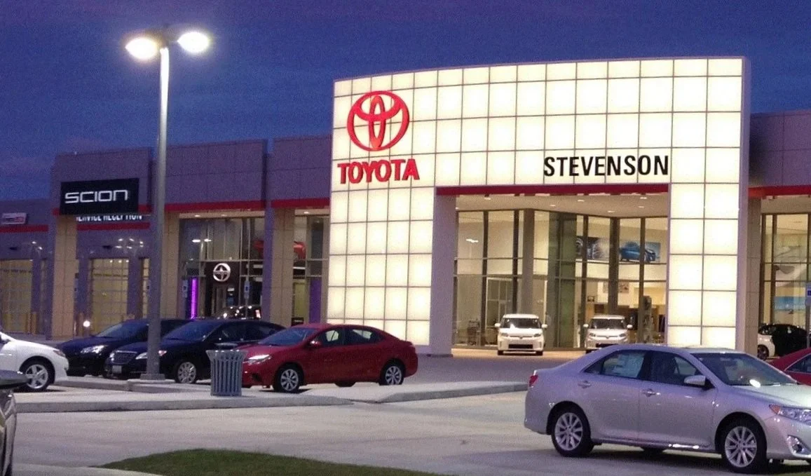Exterior of a Toyota dealership