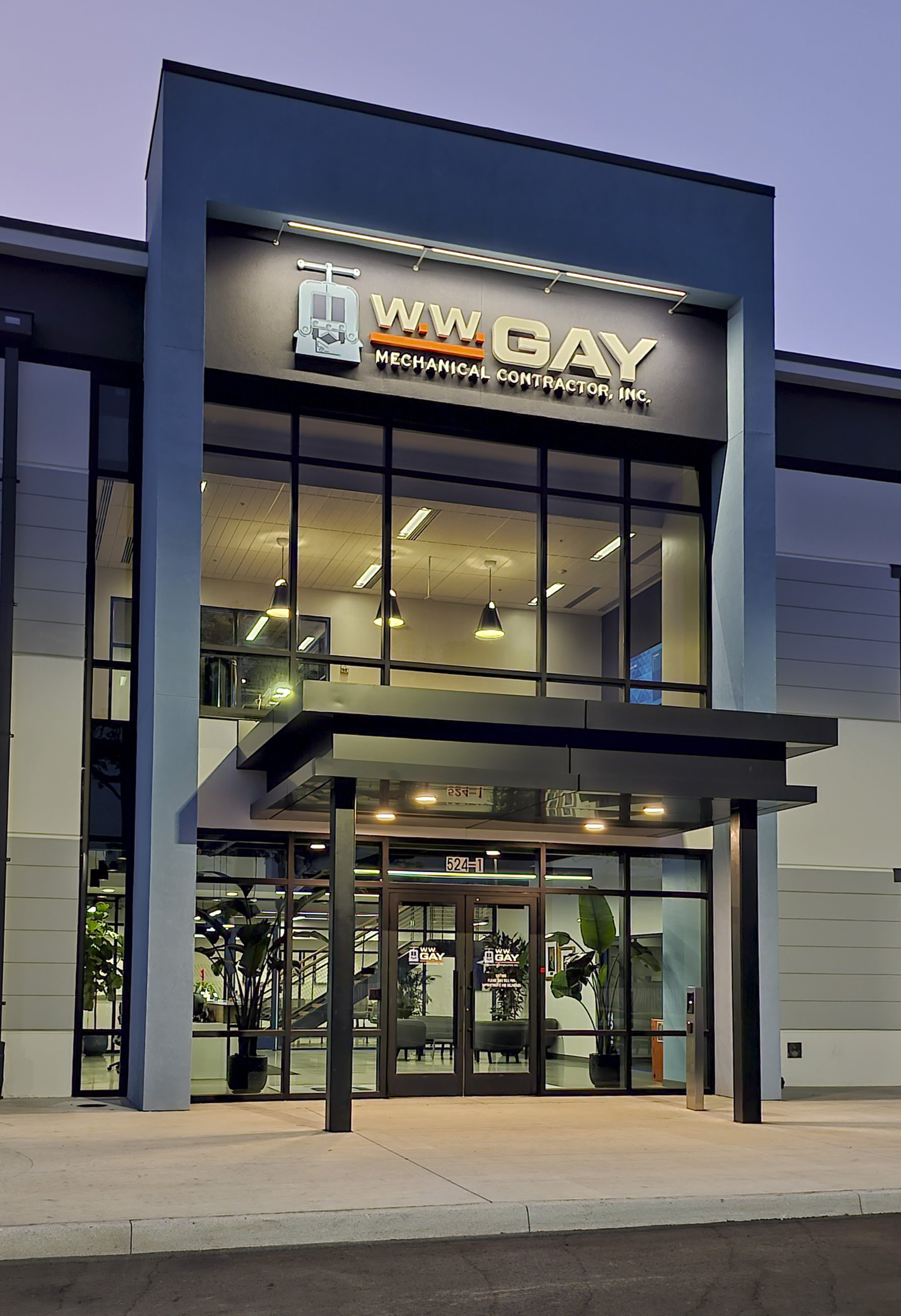 Exterior of the WW Gay office building
