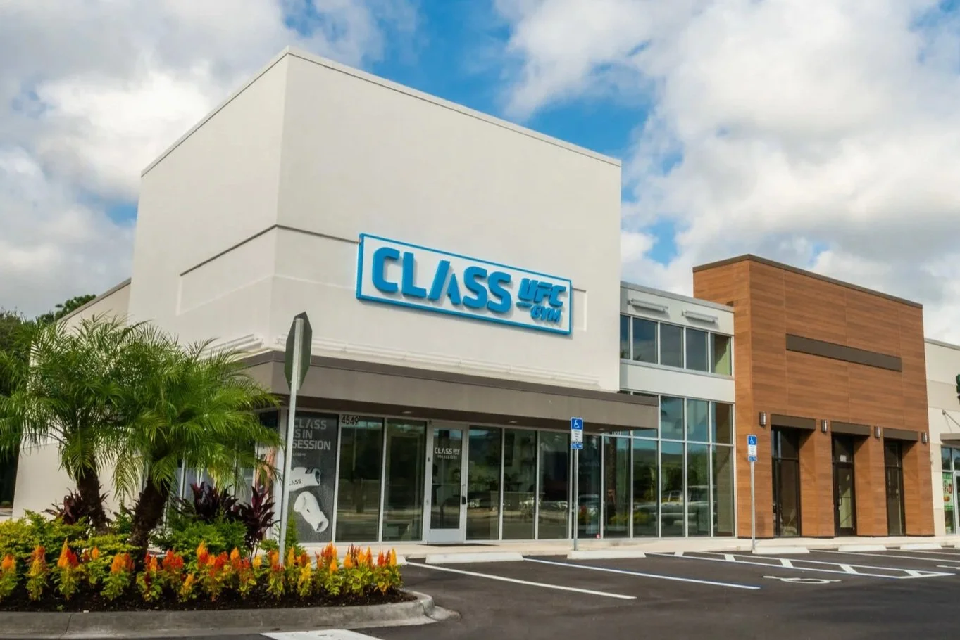 Exterior of a shopping plaza