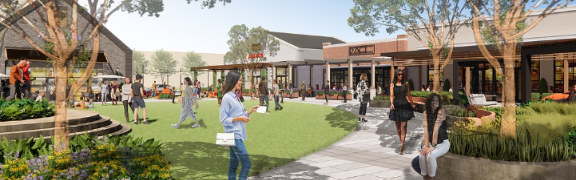 rendering of new shopping plaza