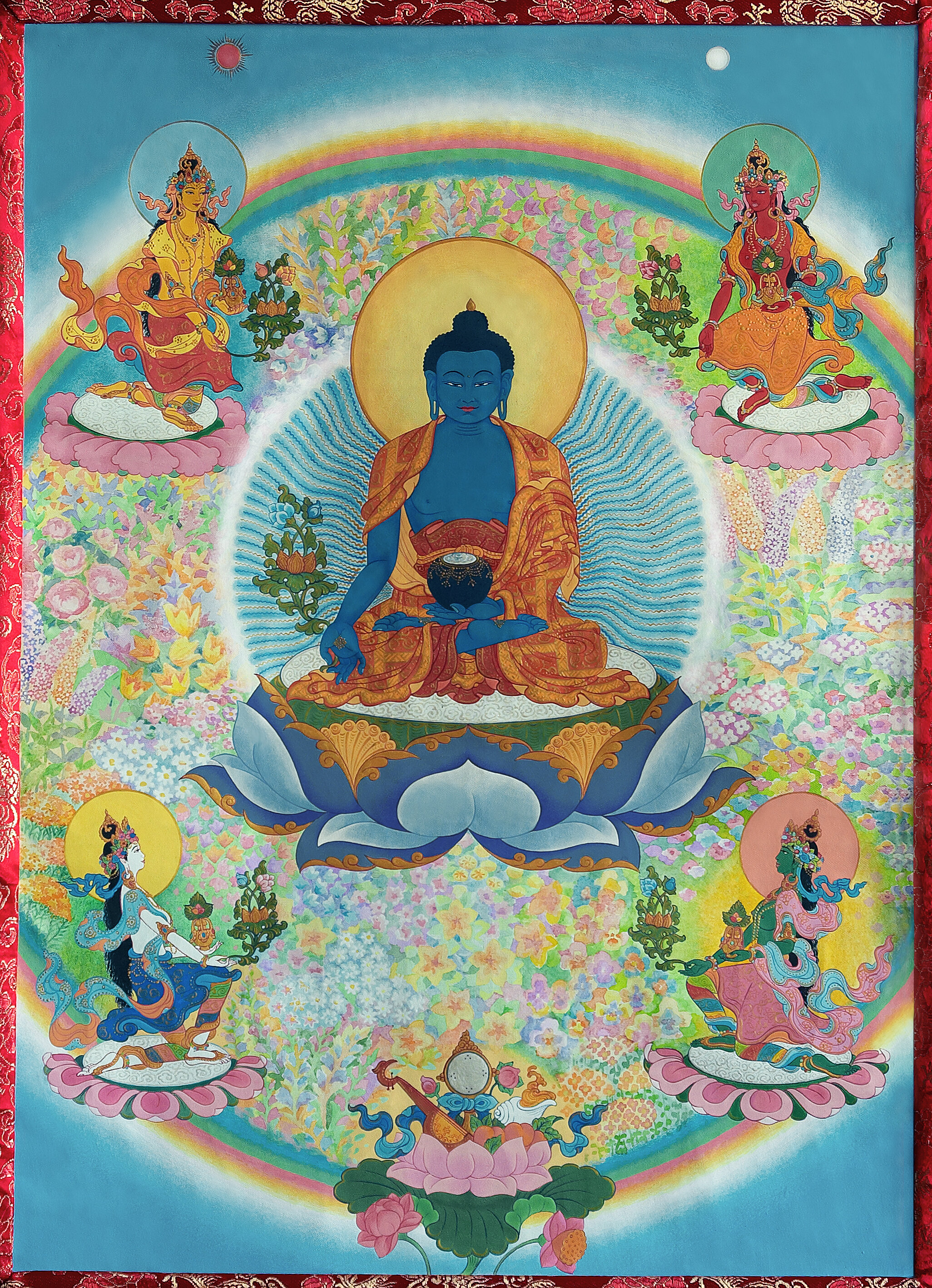 Medicine Buddha and the Four Dakinis