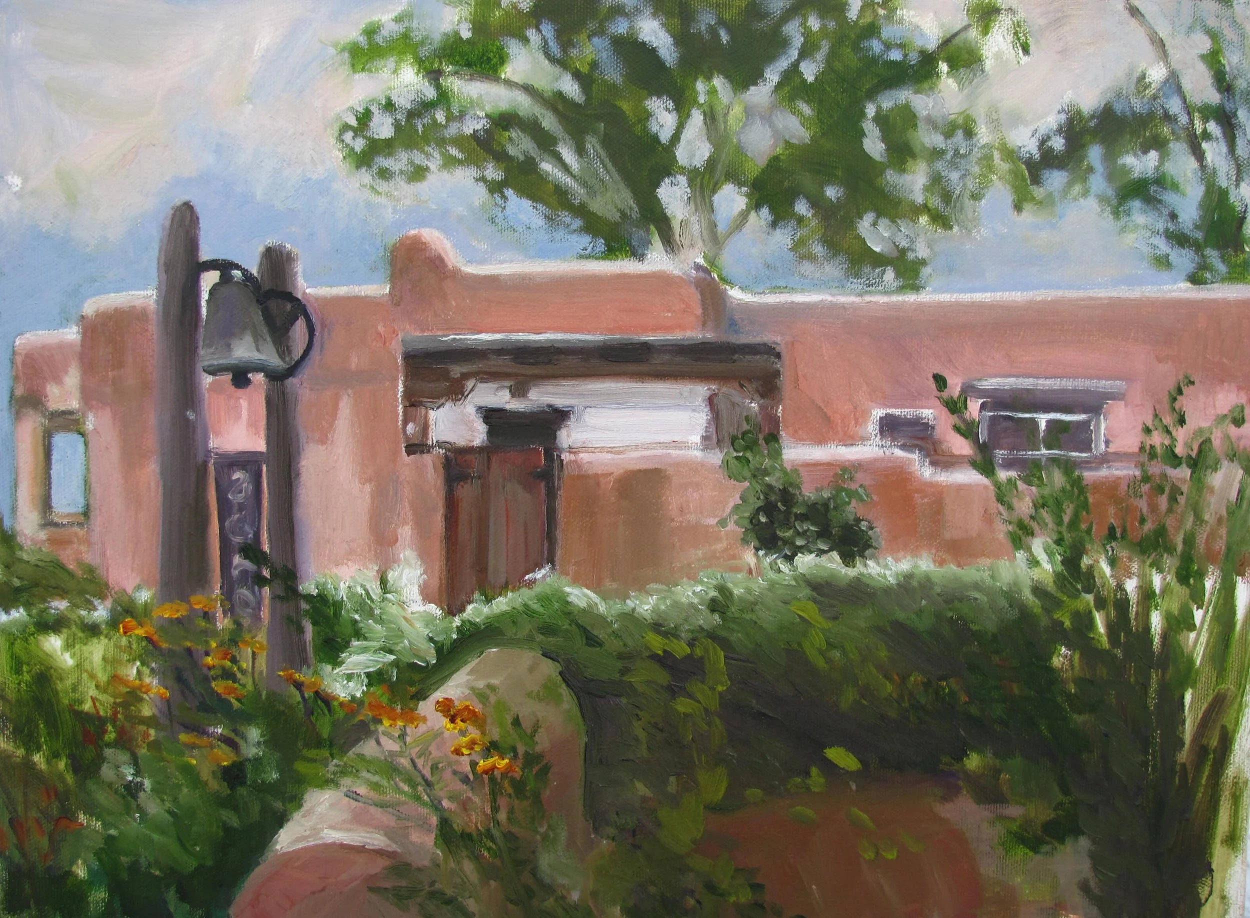  Santa Fe House, New Mexico  9 X 12 &nbsp; OIL / CANVAS 