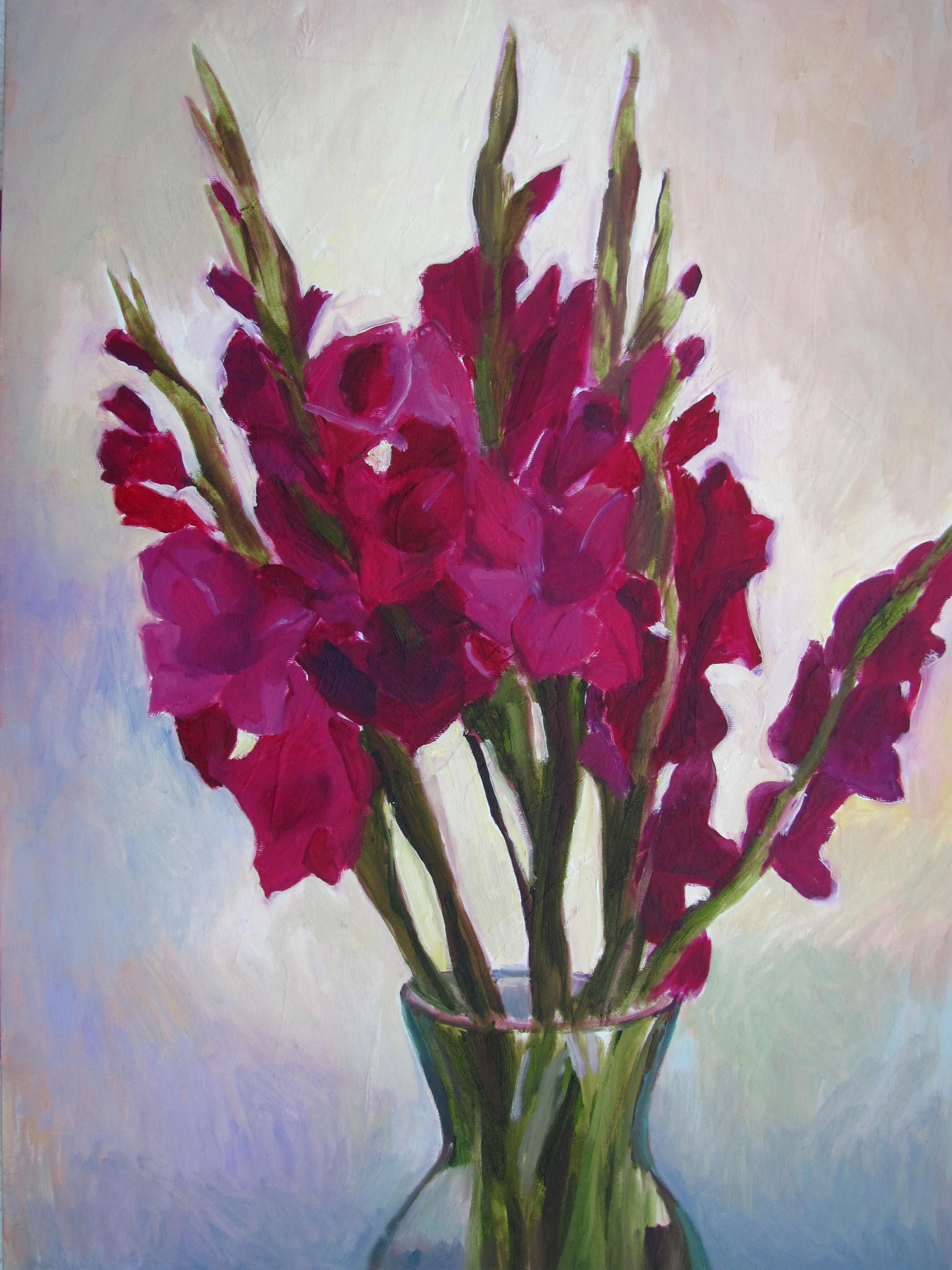  Trader Joe's Gladiolas  20 X 16 . OIL / CANVAS 
