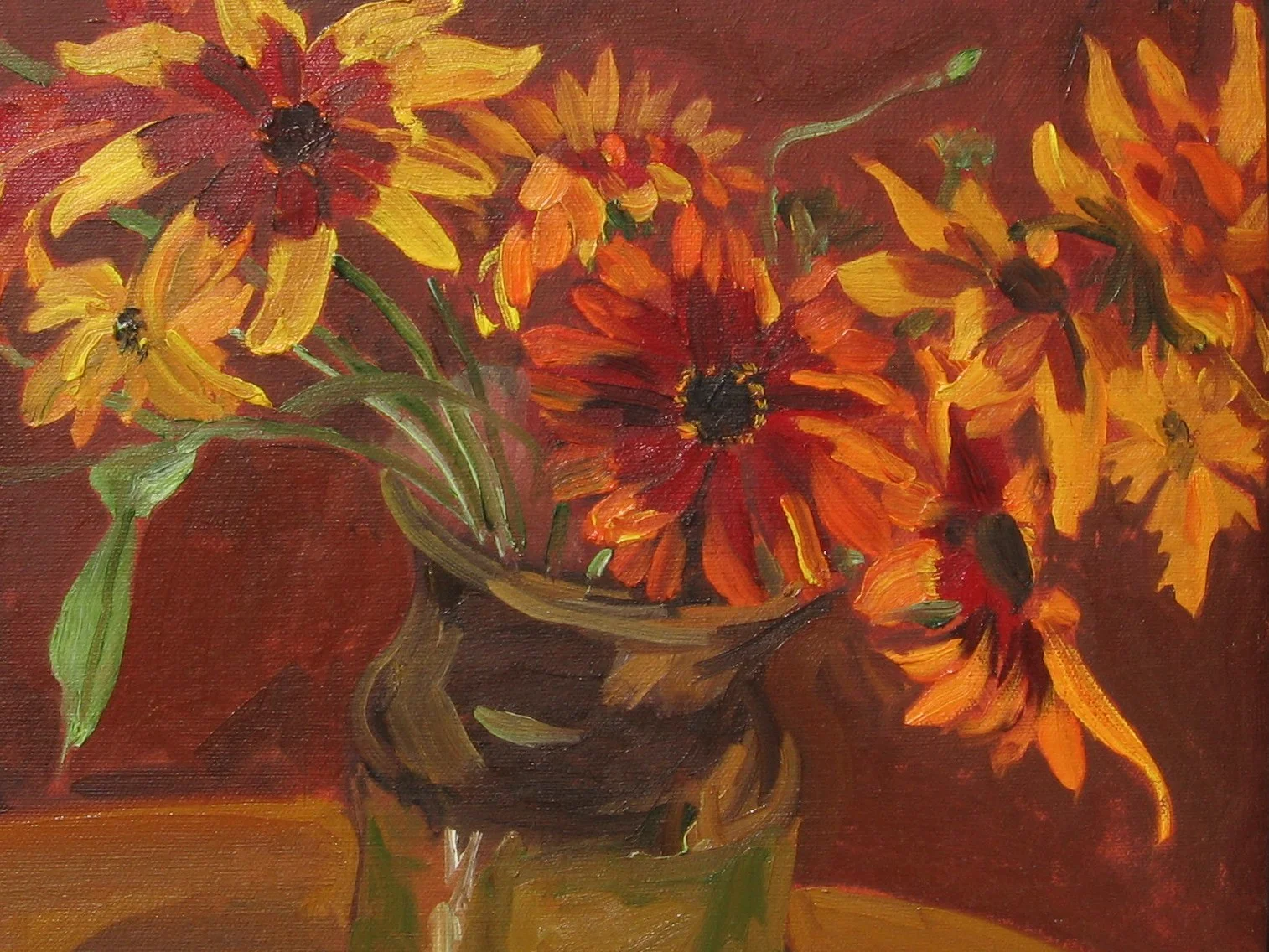  Mid- Summer Blooms (close-up)  OIL / CANVAS 