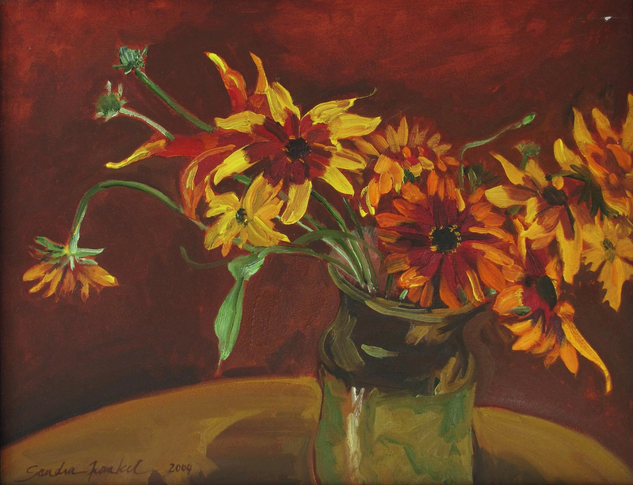  Mid Summer Blooms  11 X14 . OIL / CANVAS 