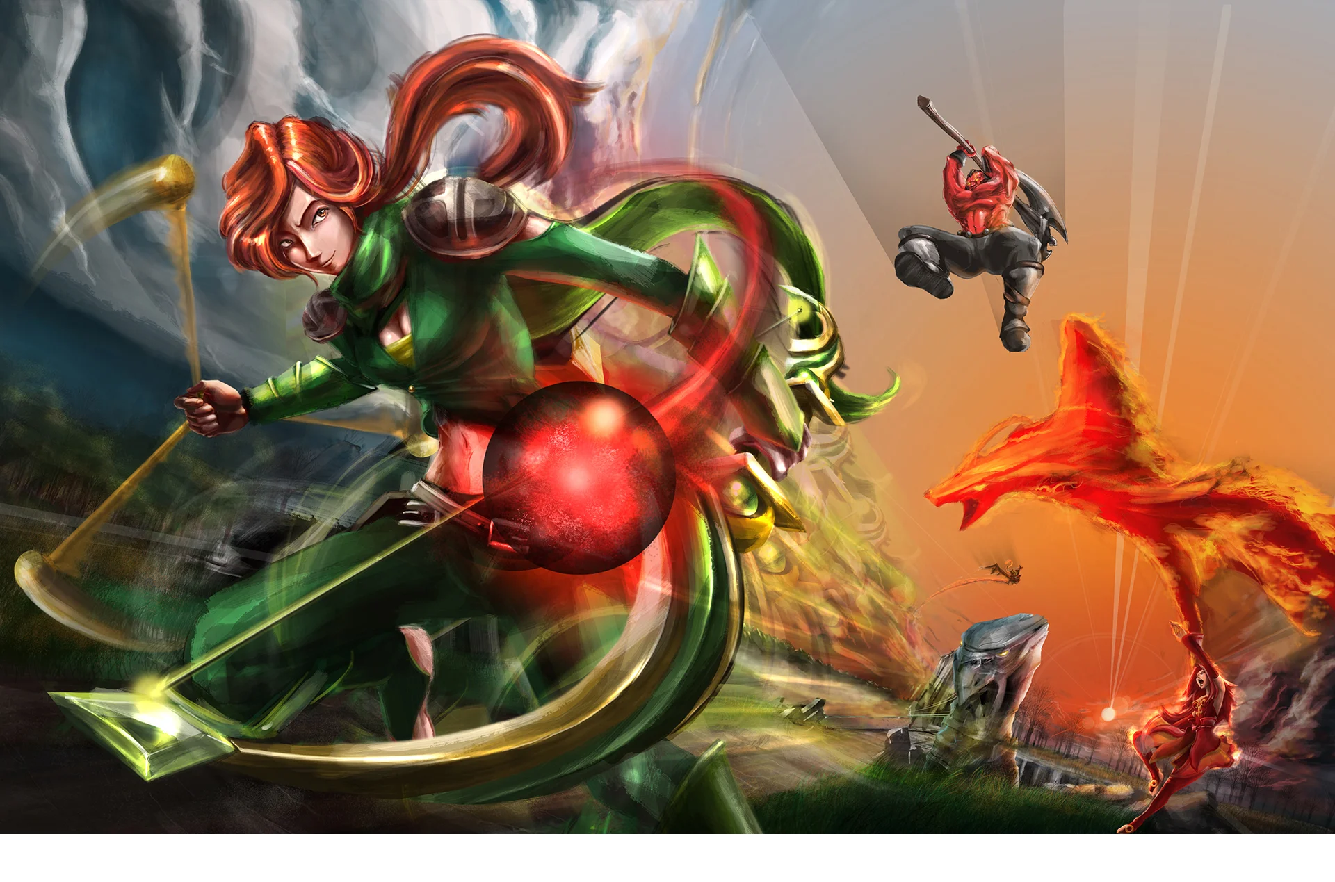 Wallpaper and splash screen for Fight or Flight [Dota2 Mod]