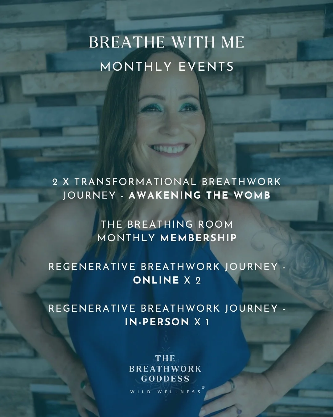 November Offerings 🌕

This month we journey deep into the body - into remembrance, release, and renewal.

🌹 Awakening the Womb - 2 Transformational Breathwork Journeys to reconnect with your feminine wisdom and inner power.

🌬️ Regenerative Breath